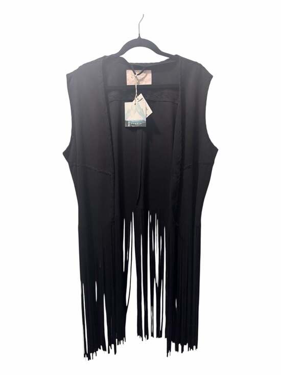 Fornia Jackets & Blazers - NWT xl Fornia Los Angeles Women's Suede Whip Stitch Fringe Vest